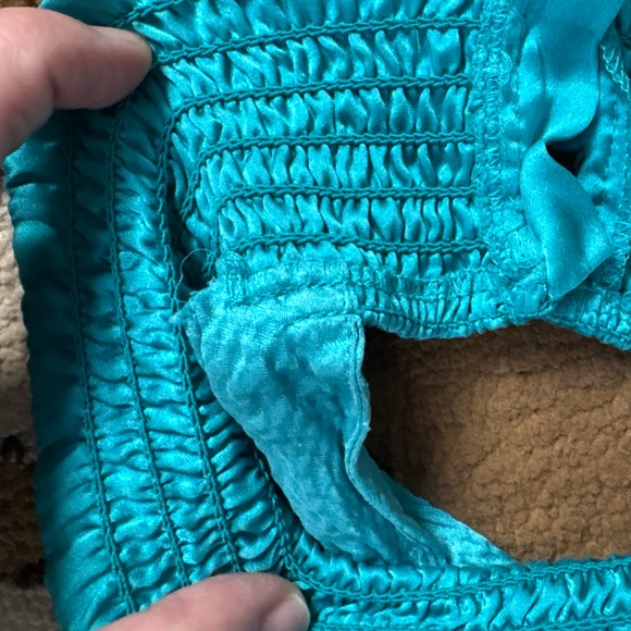 bebe Vibrant Blue Halter Blouse - Picture 8 of 8